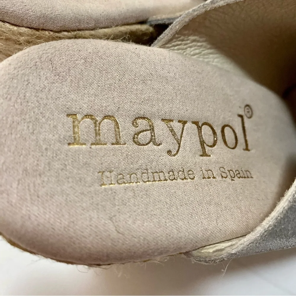 Anthropologie Maypol Suede Wedge Espadrille Slides 8.5 Heels